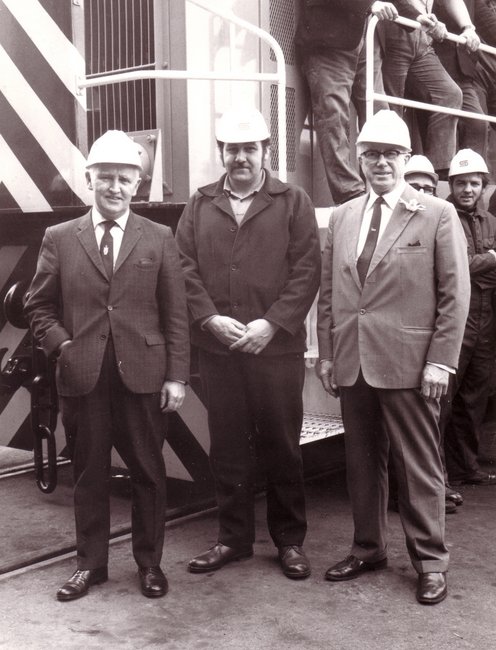 he personnel handing over a loco at british steel scunthorpe rw